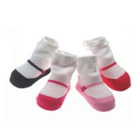 babysokken antislip meisjes 0-12 maanden 4-delig