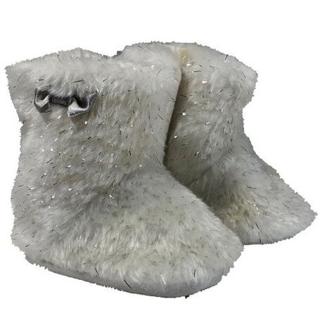 babylaarzen Yeti klittenband wit/zilver maat 18/19