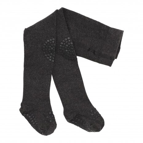 maillot antislip junior donkergrijs melange maat 74/80