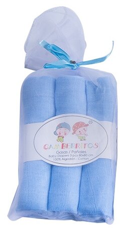 luiers wasbaar katoen blauw 3 stuks
