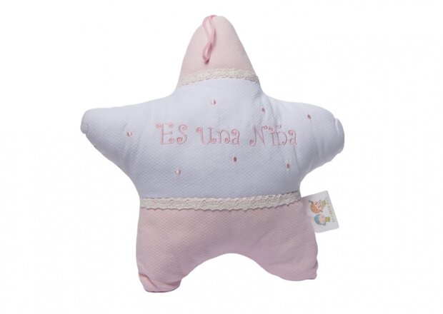 decoratiekussen es una nina 30 cm roze