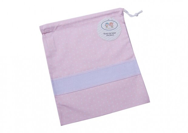 opbergtasje 25 x 30 cm roze