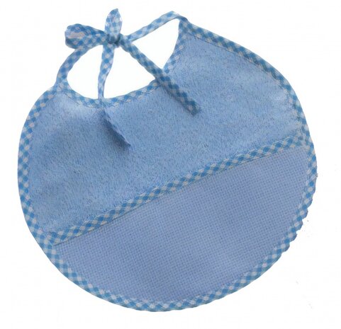 slabbetje 20 cm katoen blauw