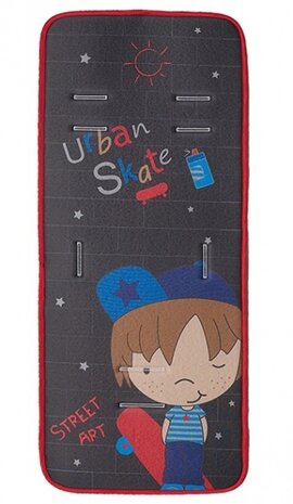 inlegkussen kinderwagen urban skate 80 x 35 cm zwart