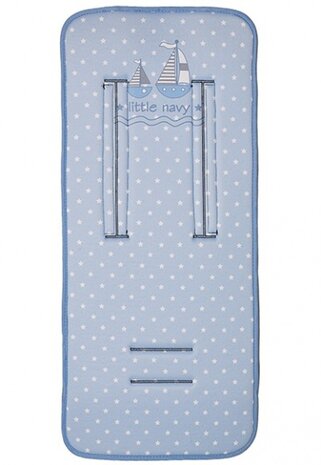 inlegkussen kinderwagen sterren 80 x 35 cm lichtblauw