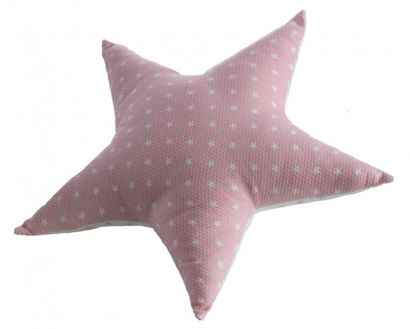 decoratiekussen ster 30 cm roze