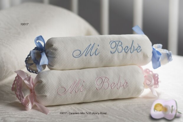 decoratiekussen Mi Beb&egrave; 7 x 32 cm roze