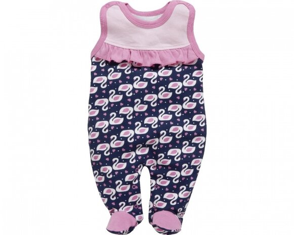 boxpakje Zwaan meisjes roze/navy 2-delig maat 50