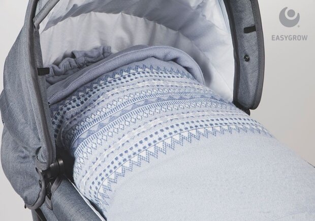 Grandma Memini voetenzak 3-in-1 blauw 110 cm