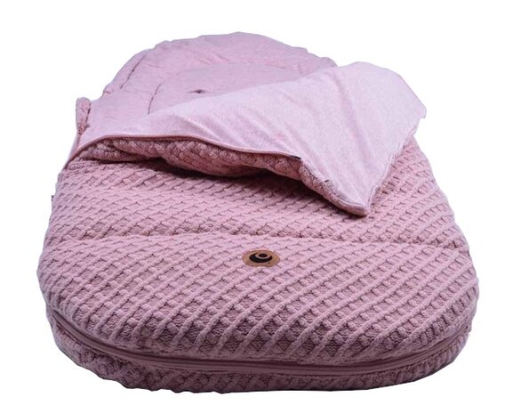 Grandma Saga voetenzak 3-in-1 roze 110 cm