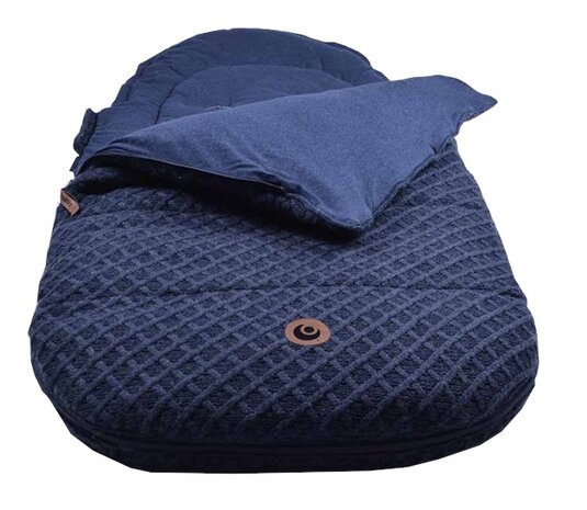 Grandma Saga voetenzak 3-in-1 navy 110 cm