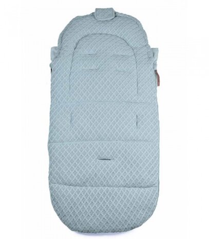 Grandma Saga voetenzak 3-in-1 ijsblauw 110 cm