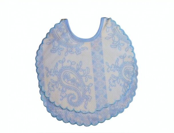 slabbetjes 20 cm katoen blauw 2 stuks