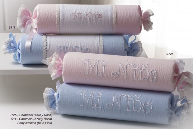 decoratiekussen Mi Nino 7 x 32 cm blauw