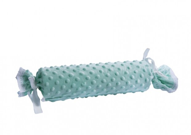 decoratiekussen stippen 7 x 32 cm groen