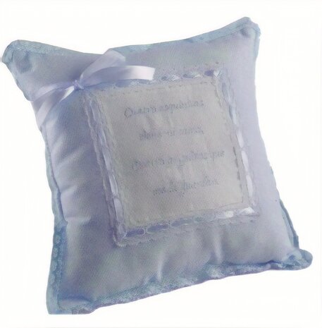 decoratiekussen 30 cm jongens blauw