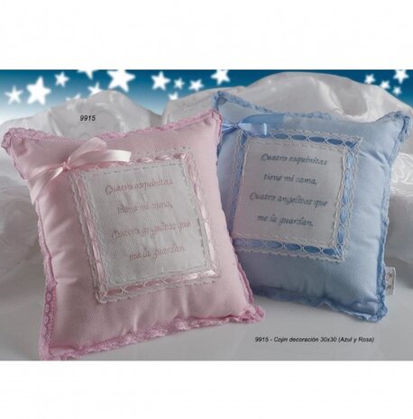 decoratiekussen 30 cm jongens blauw