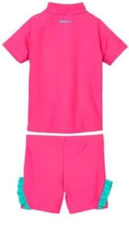 zwemset Zeemeermin UV-werend roze 2-delig mt 74/80
