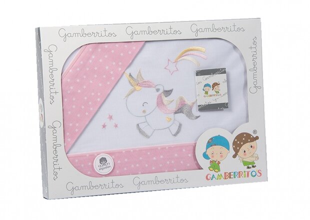 beddengoed Unicorns 120 x 180 cm roze