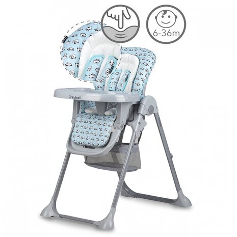 kinderstoel Ami Panda 107 cm grijs/blauw