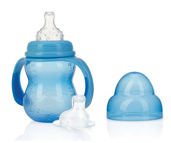 trainingsfles anti-lek 240 ml blauw