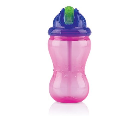 drinkbeker Flip-It anti-lek 360 ml roze
