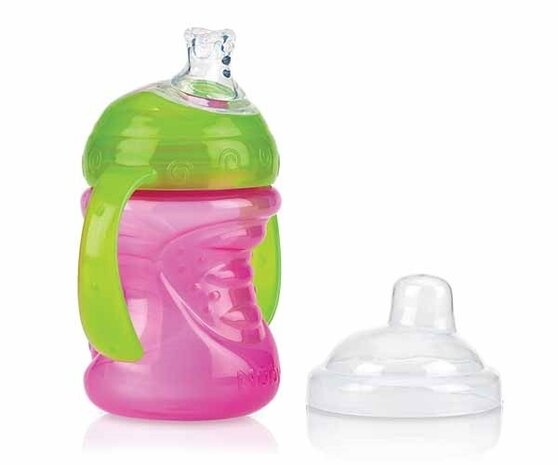 drinkbeker Swirl anti-lek 240 ml roze