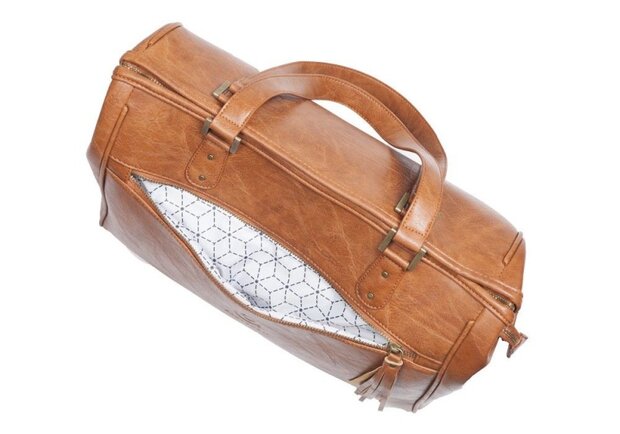 luiertas kunstleer 30 liter cognac