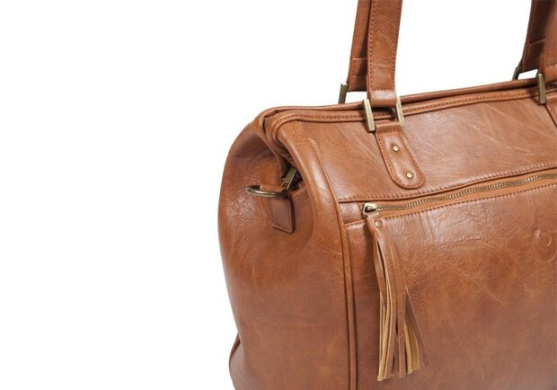 luiertas kunstleer 30 liter cognac