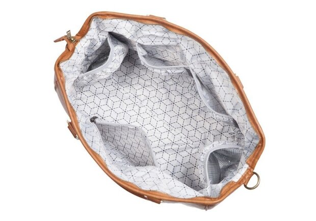 luiertas kunstleer 30 liter cognac