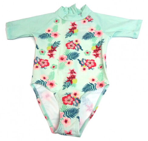 Swimsuit Mint Floral UV-werend maat 76