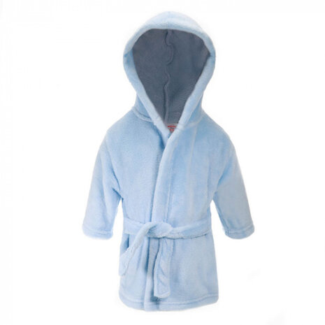 badjas met capuchon junior blauw maat 92