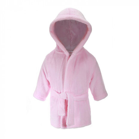badjas met capuchon junior roze maat 50-68