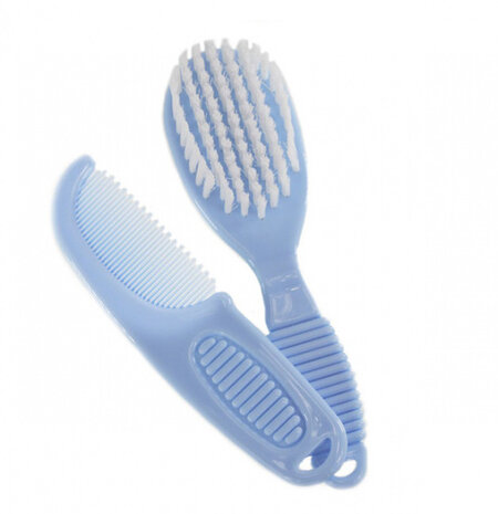 borstel en kam set 2-delig blauw