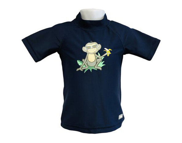 shirt Rash met korte mouwen junior jungle navy 120 cm