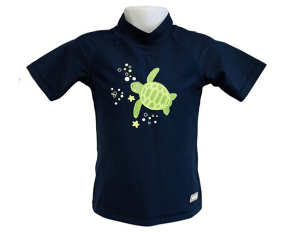 shirt Rash met korte mouwen junior turtle navy 130 cm