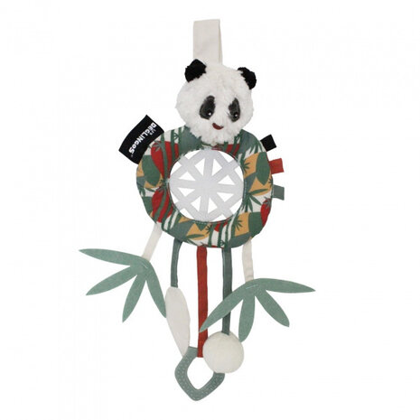 dromenvanger panda wit/groen 34 cm