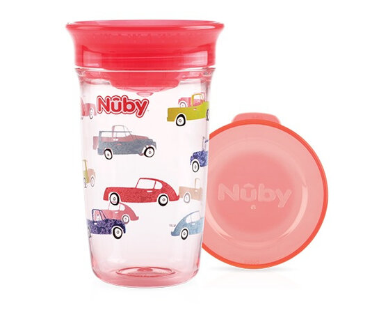 360&deg; Wonder cup uit Tritan 300ml rood 6m+