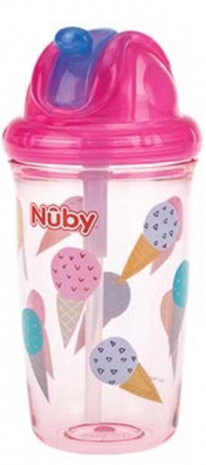 Flip-It Antilekbeker uit Tritan 300ml roze 12m+