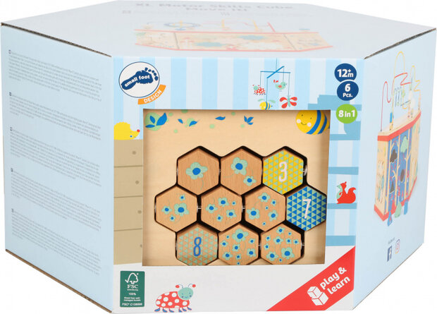 activiteitenkubus XL Move it 46 x 40 cm blank hout