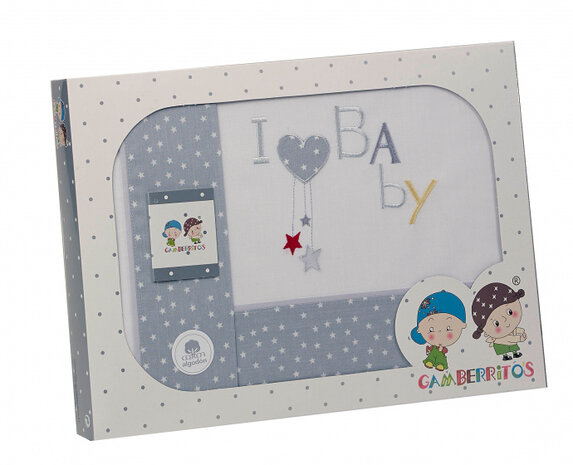 laken set kinderwagen grijs baby 3-delig