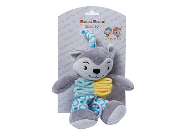 muzikale hangende knuffel blauw