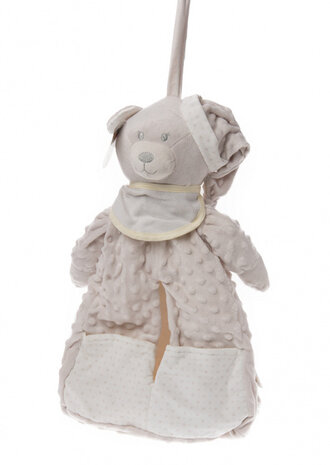 luiertas met slabbetje 50 cm beige