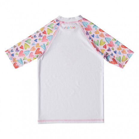 UV-shirt Minty meisjes polyester wit/roze maat 92