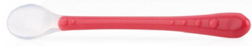 voedingslepel 22,2 x 9,8 cm siliconen roze 6m+