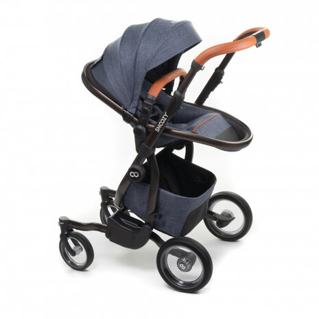 kinderwagen One sportstoel 108 cm polyester jeansblauw
