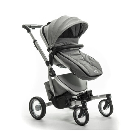 slaapzak kinderwagen polyester lichtgrijs one-size