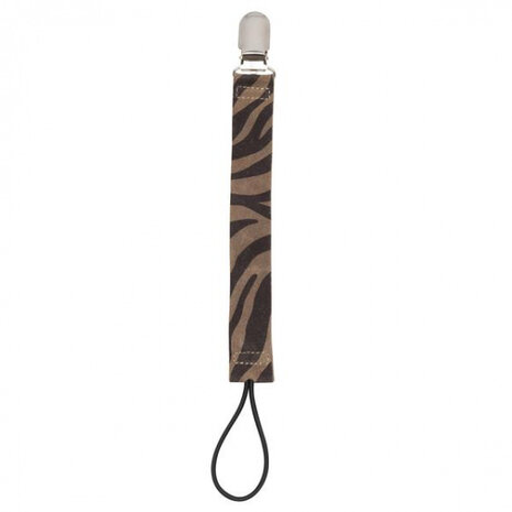 speenkoord zebra 16 cm bruin