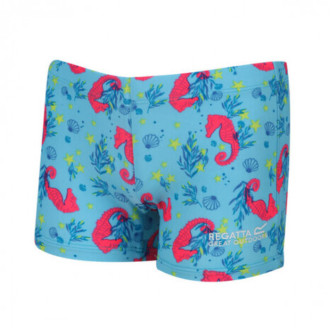 zwempak Valo meisjes polyamide blauw/wit maat 86/92
