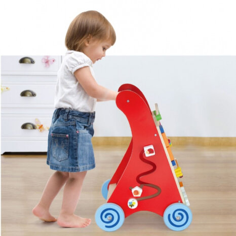 loopwagen junior 45,5 cm hout